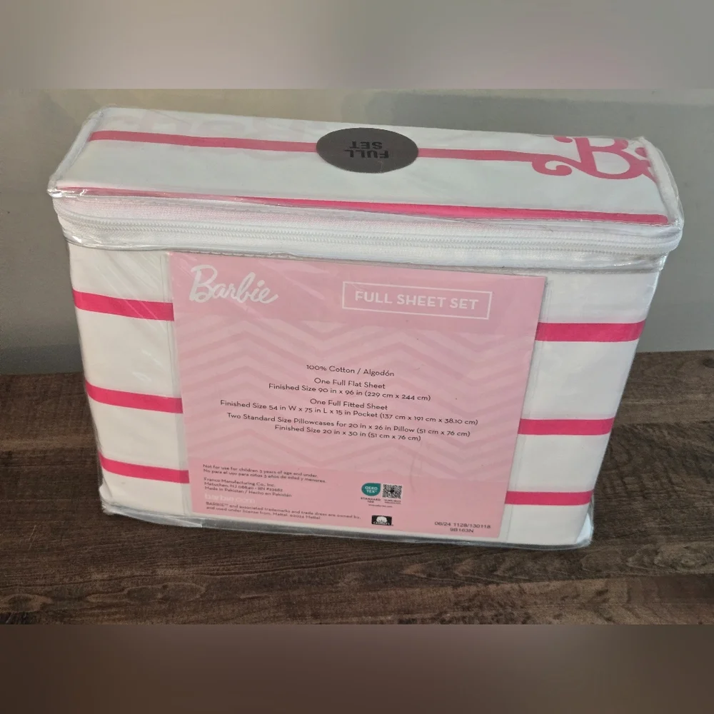 Barbie Movie FULL Sheet Set 100% Cotton NEW